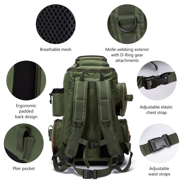 Fishing gear backpack