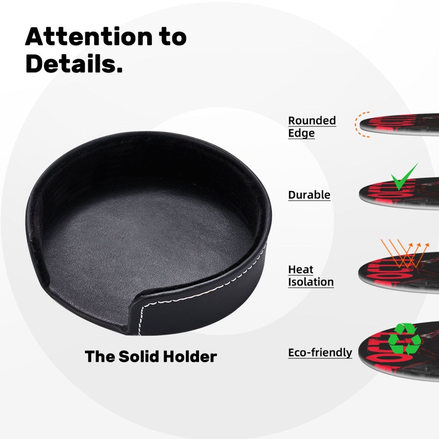 Black & White Artistic Soldier-Themed Coaster Set — Sculpture-Inspired Design