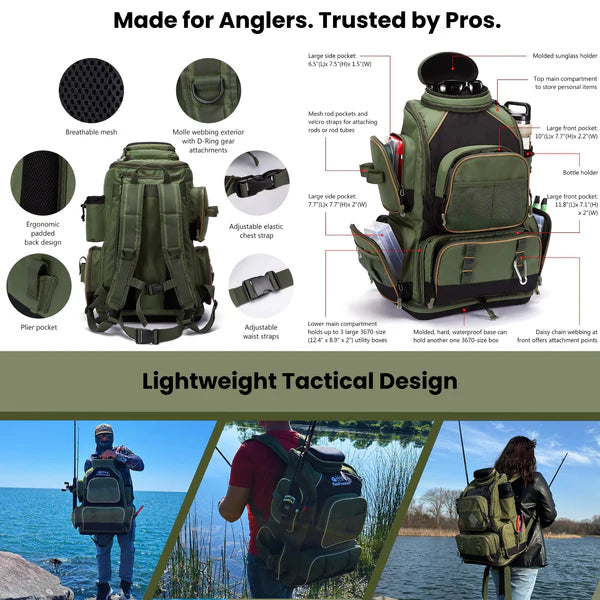Fishing gear backpack